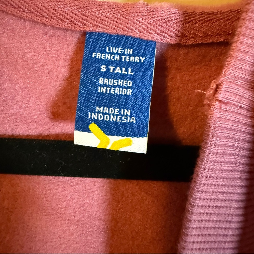 Old Navy Dusty Pink Pullover Sweater Womens Small Tall, V neck, Pockets, Cozy - Picture 3 of 7